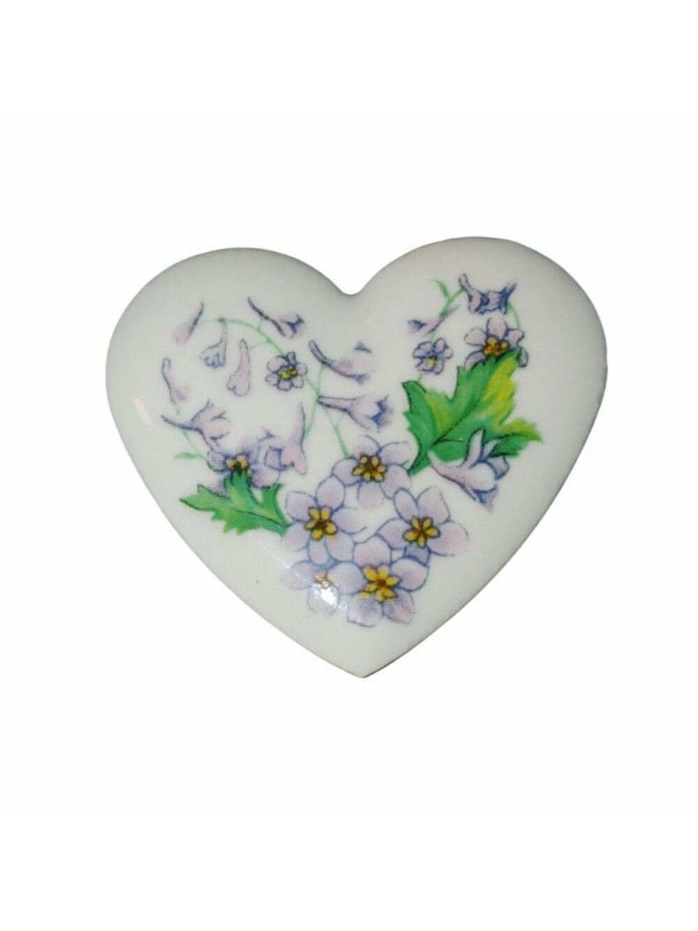 Avon Birthday Bouquet Pin Brooch 1987 July Larkspur Heart Shaped Collectible - Picture 6 of 8